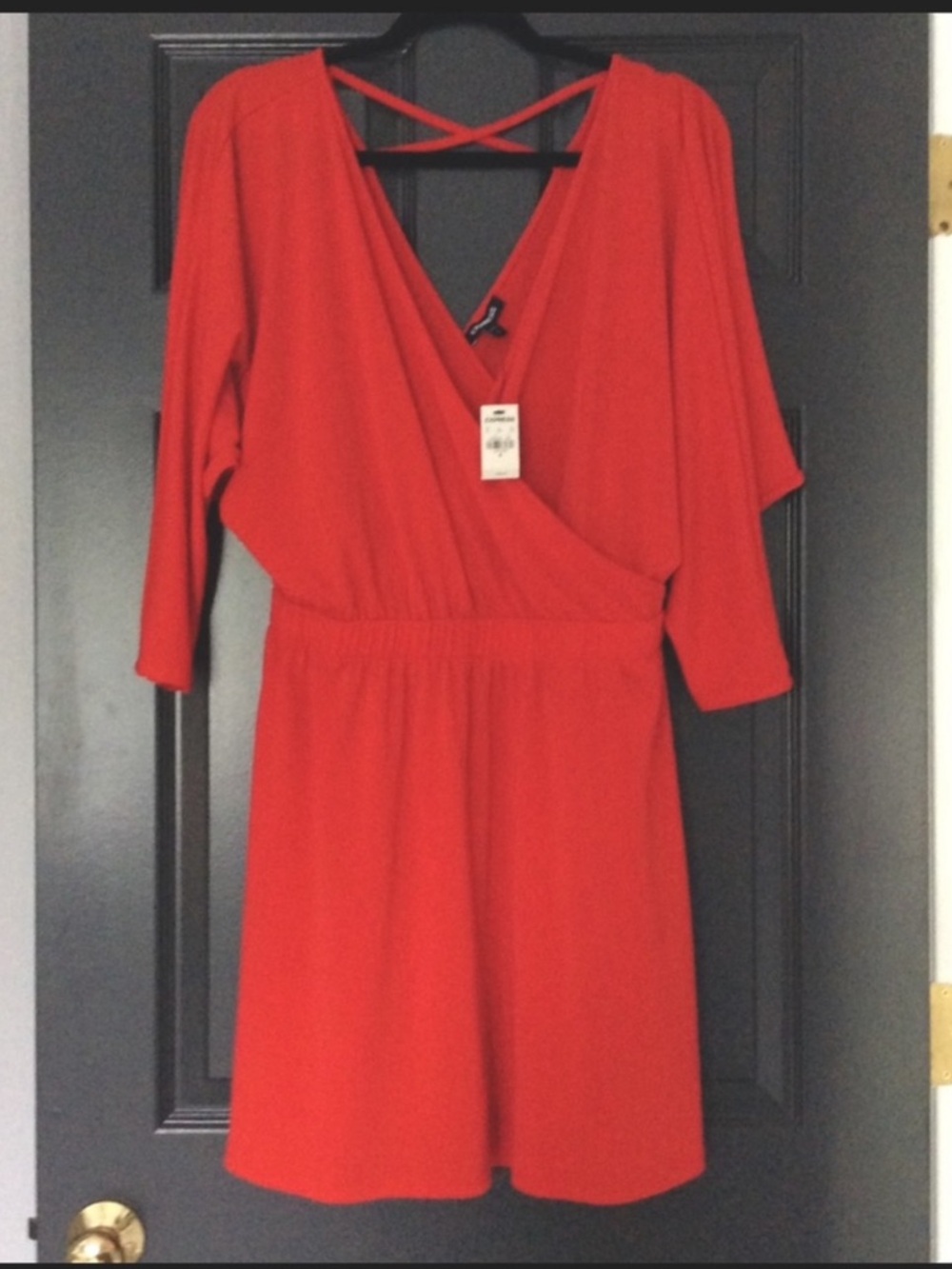 NWT Express Dolman Sleeve Red Mini Dress